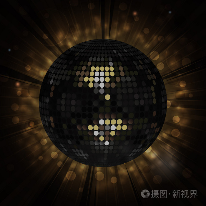 黑色的迪斯科舞会背景