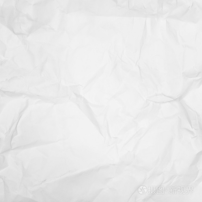 白色纸张背景,褶皱的纸纹理