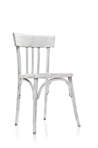 旧的白色椅子