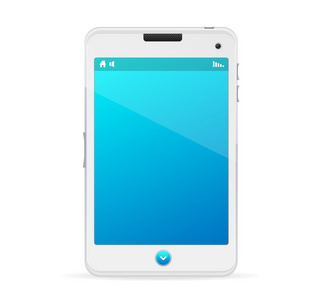 蓝色屏幕与现实白色手机