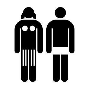 男性和女性的标志矢量