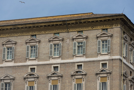 罗马梵蒂冈地方教皇弗朗西斯公寓窗口