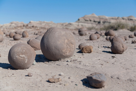 在国家公园 ischigualasto 的岩层