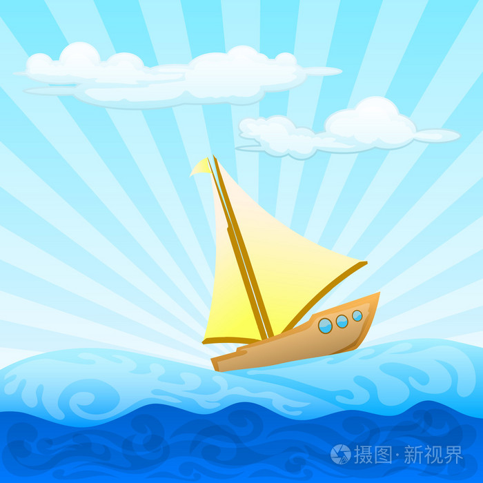 在海上航行的船