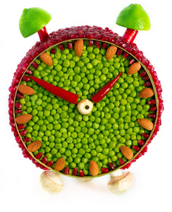 水果和蔬菜卷时钟图片