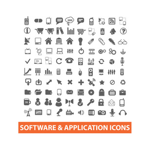 软件  应用程序图标集，矢量