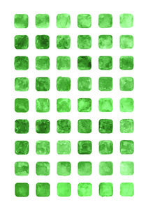 颜色绿色水彩空白圆角的方形形状