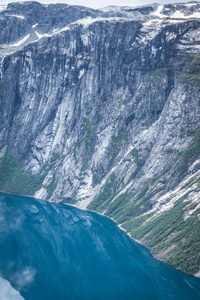 美丽的挪威风景，在通往t