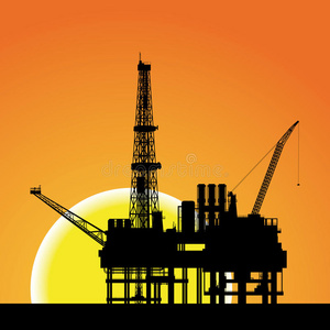海上石油平台示意图