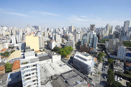 巴西圣保罗城市景观天际线