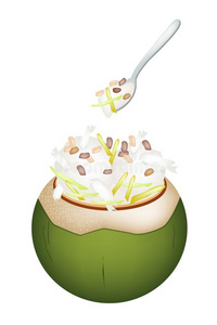 坚果菠萝蜜椰子冰淇淋