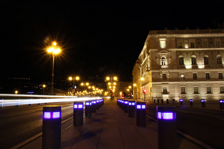 Night view of empty Piazza Unit