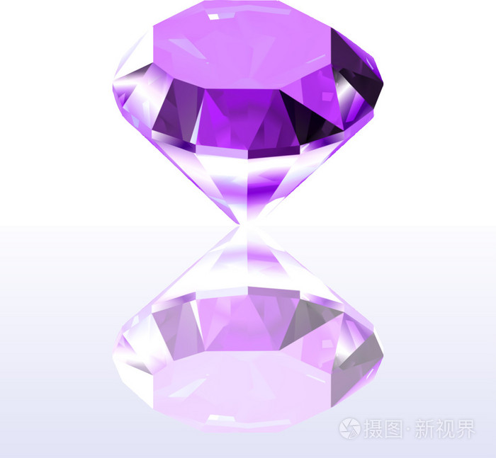 紫钻石矢量插画