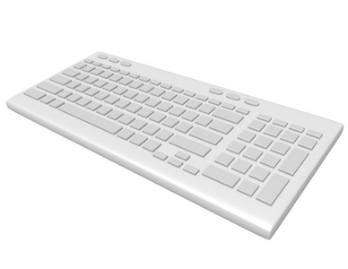 3d 呈现器的空白的键盘