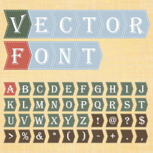 矢量字母表向量插图