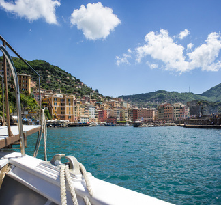 camogli，利古里亚海岸的视图