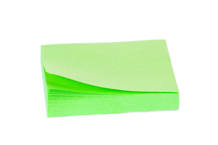块的绿色贴纸白底隔离