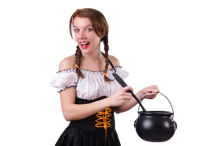 德国女孩在传统节日服装图片