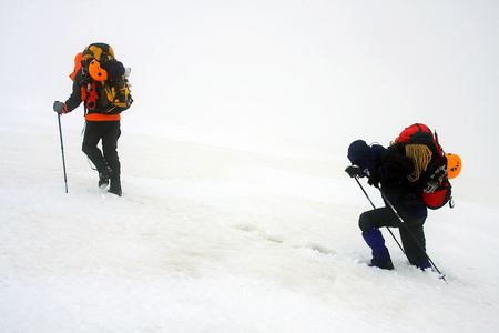 高山在 fagaras 山，特兰西瓦尼亚，罗马尼亚徒步旅行