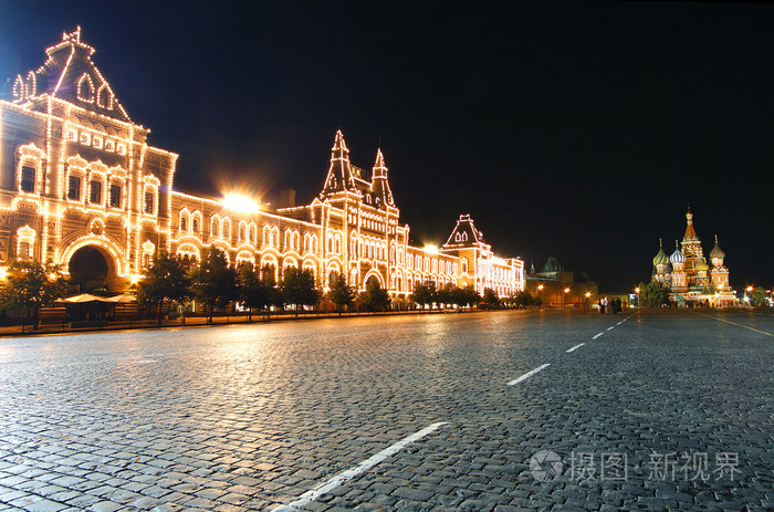 莫斯科红场的夜景
