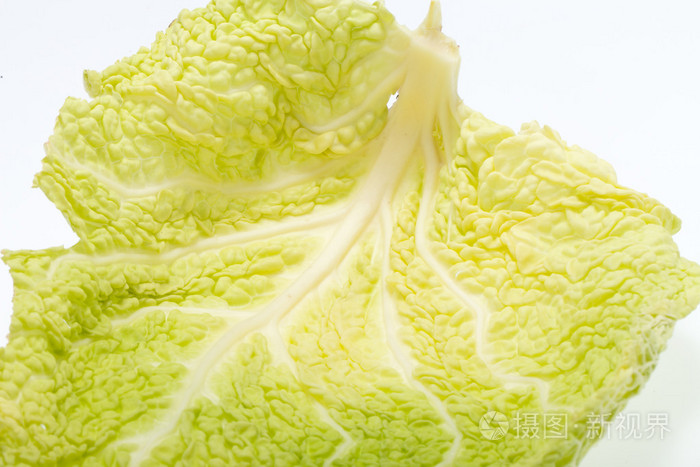 新鲜开胃菜白菜叶作为纹理