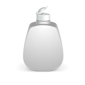 打开的化妆品或  生灰度白色塑料瓶的凝胶 肥皂液 乳液 霜 洗发水。准备好您的设计。孤立在白色背景上的插图。矢量 ep
