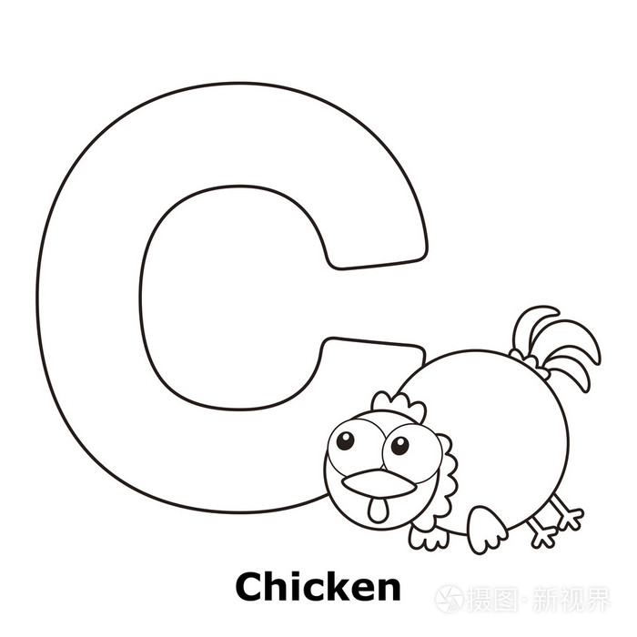 着色字母表的孩子们c