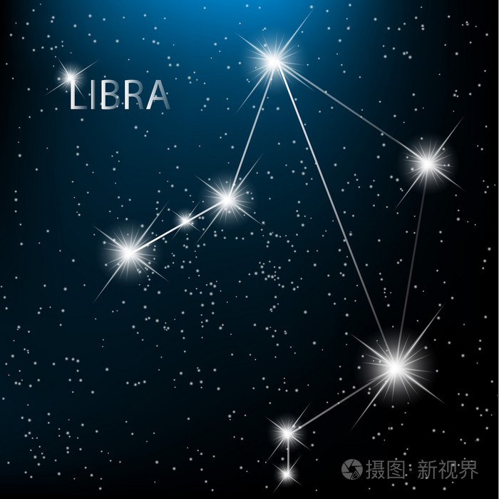 水瓶座黄道带标志明亮星星宇宙中.光栅版本