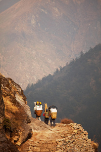 在尼泊尔徒步旅行