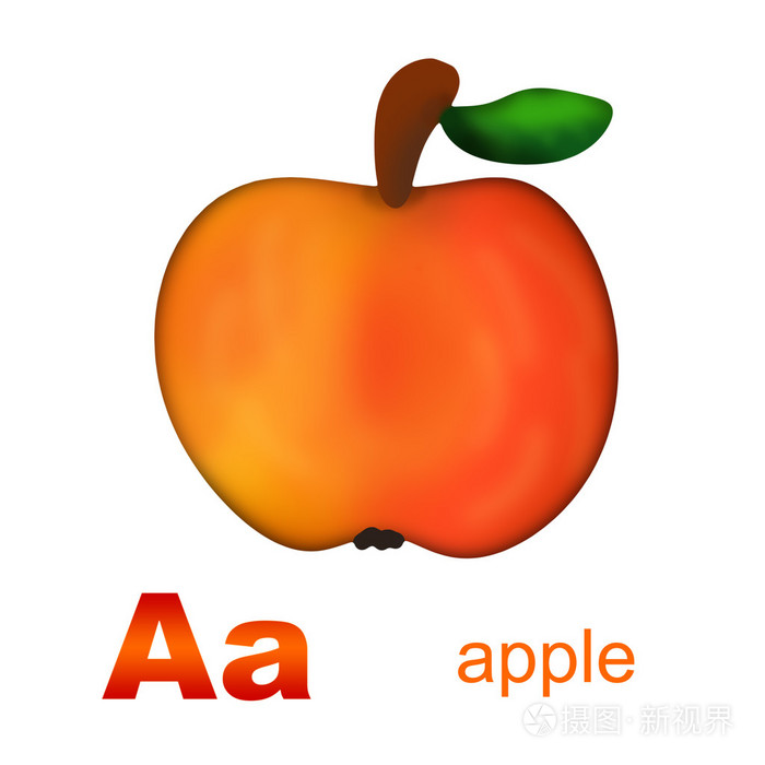 字母 aa 和苹果