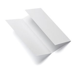 折叠式的小册子白色空白纸张模板书