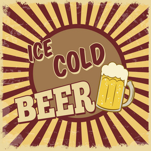 冰杯冰啤酒海报