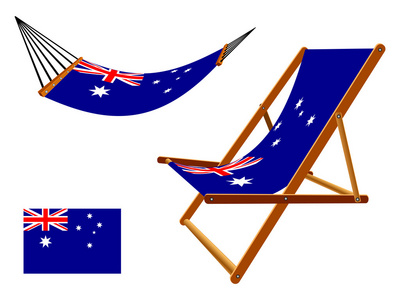 澳大利亚的吊床和甲板椅子套