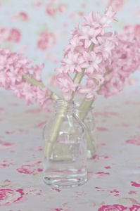 花瓶里的粉色花束