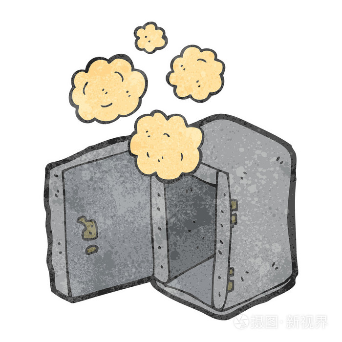 满是灰尘的旧安全复古卡通插画-正版商用图片1cqs9m