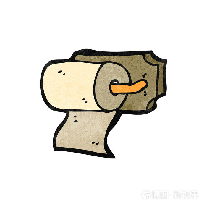 复古卡通卫生纸卷架