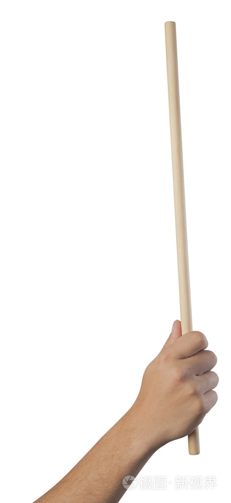 拿一根棍子的手