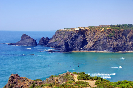 在西南 alentejo odeceixe 海滩