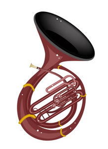 孤立在白色背景音乐 sousaphone