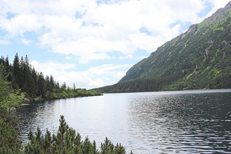 在波兰 tatra 山区山湖 morskie 开元