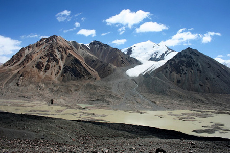 吉尔吉斯斯坦是 ak shyrak 地区，天山山脉，