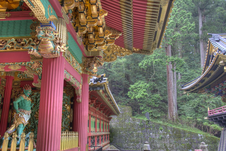 德川家光陵 taiyuinbyo 日航 日本。自 1999 年以来神社和寺庙的日航是教科文组织世界文化遗产