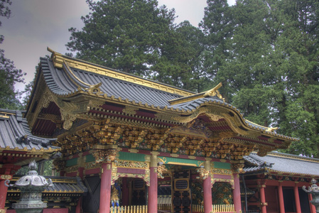 德川家光陵 taiyuinbyo 日航 日本。自 1999 年以来神社和寺庙的日航是教科文组织世界文化遗产