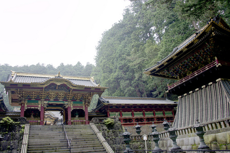 雅夏孟门的德川家光陵 taiyuinbyo 日航 日本。自 1999 年以来神社和寺庙的日航是教科文组织世界文化遗产