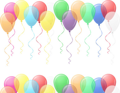彩色透明气球矢量图 eps10
