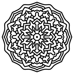 Mandala fr mlning. vektor cirkel prydnad, designelement绘画的的曼荼罗