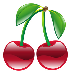 樱桃水果图标剪贴画的插图
