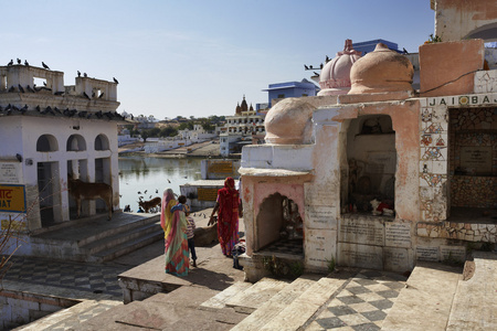 印度拉贾斯坦邦 普什卡，观镇与神圣湖