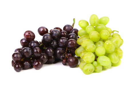 黑色和绿色成熟的葡萄