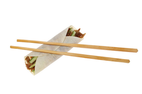 鸭卷和筷子图片